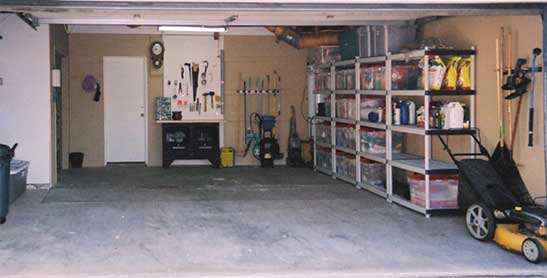 Professionally organized garage